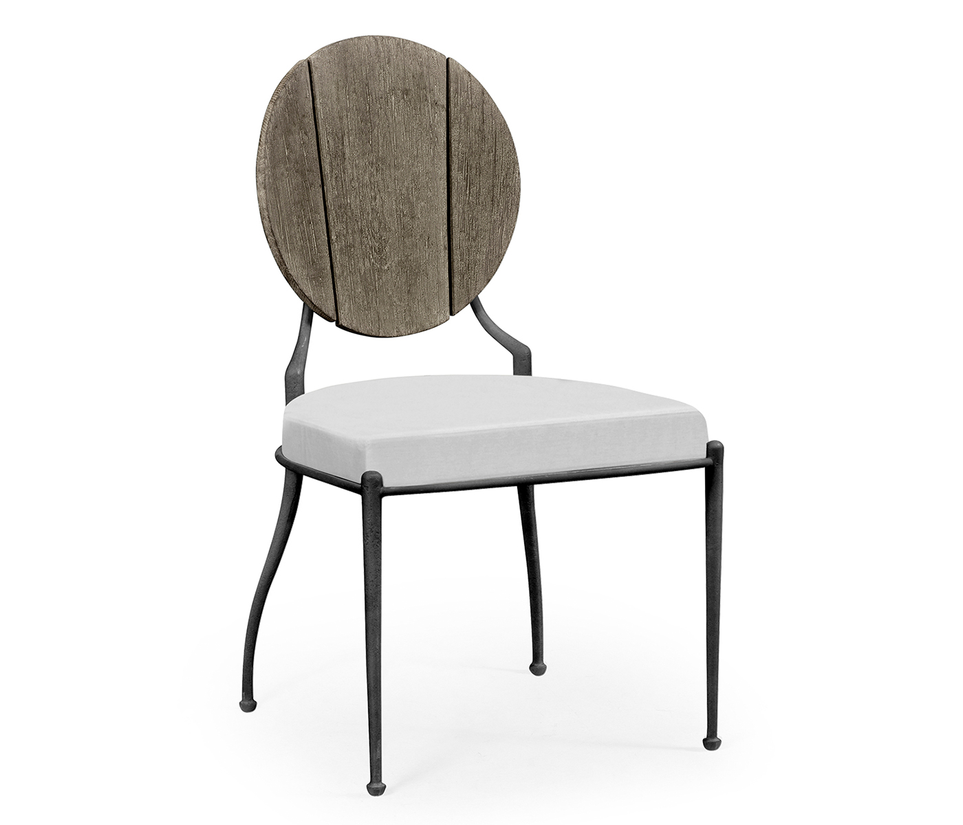 Circle Back Grey & Iron Dining Side Chair