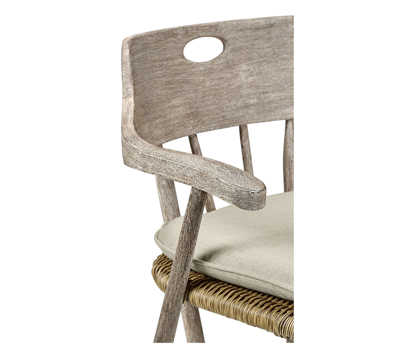 Smokers Style Navajo Sand & Rattan Bar Stool with Cushion