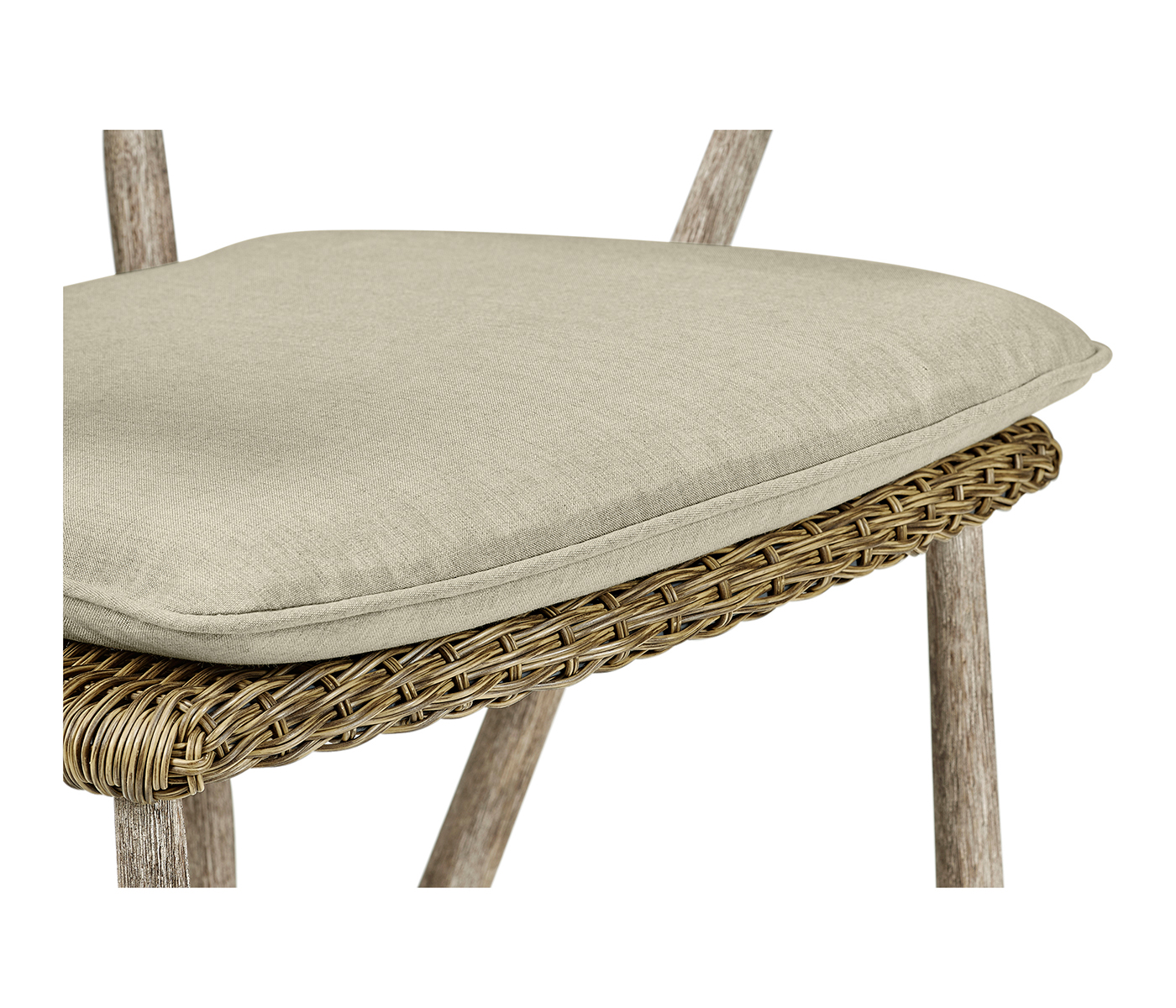 Smokers Style Navajo Sand & Rattan Bar Stool with Cushion