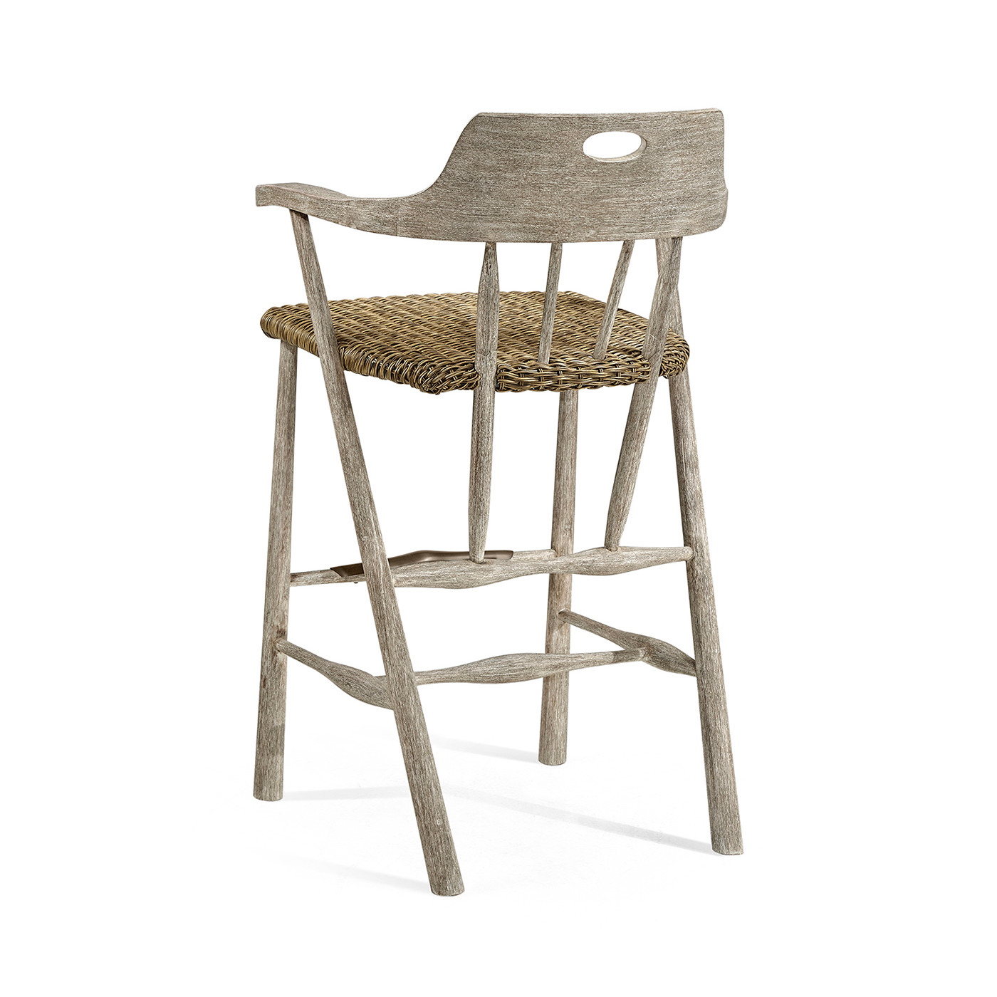 Smokers Style Navajo Sand & Rattan Bar Stool with Cushion