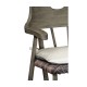 Smokers Style Grey & Rattan Counter Stool with Cushion