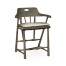 Smokers Style Grey & Rattan Counter Stool with Cushion