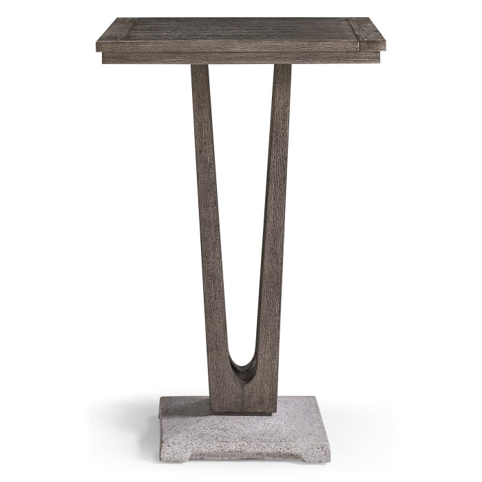 Square Grey Bar Table with a Terrazzo Base 26