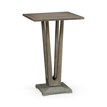 Square Grey Bar Table with a Terrazzo Base 26