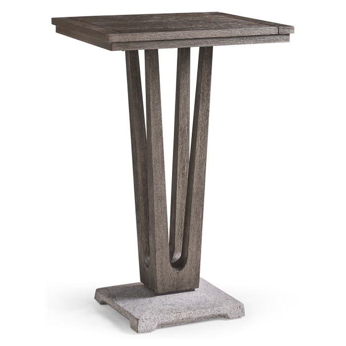 Square Grey Bar Table with a Terrazzo Base 26