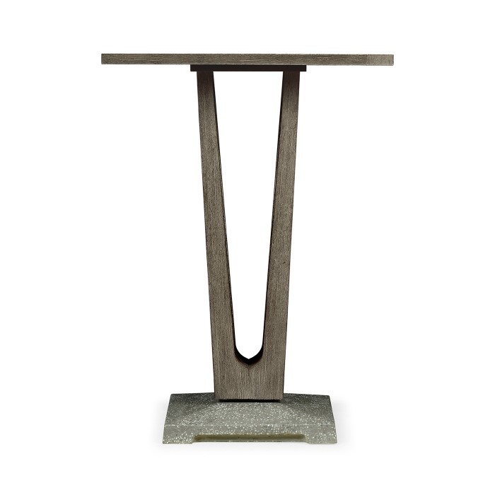 Square Grey Counter Table with a Terrazzo Base 26