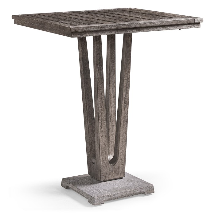 Square Grey Bar Table with a Terrazzo Base 32