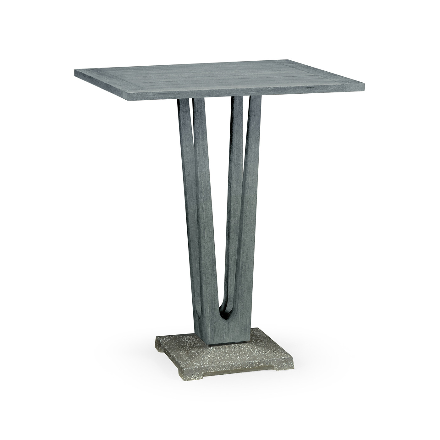 Square Cloudy Grey Bar Table with a Terrazzo Base 32