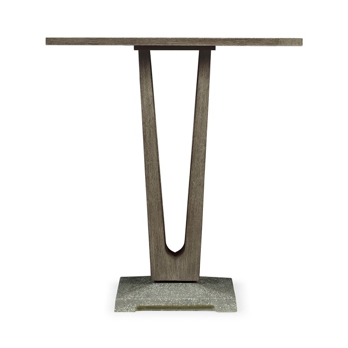 Square Grey Counter Table with a Terrazzo Base 32