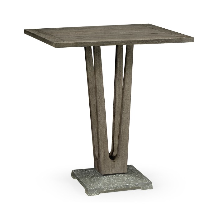 Square Grey Counter Table with a Terrazzo Base 32
