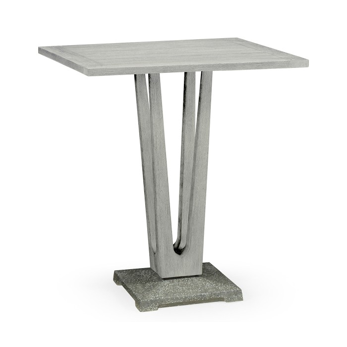 Square Cloudy Grey Counter Table with a Terrazzo Base 32