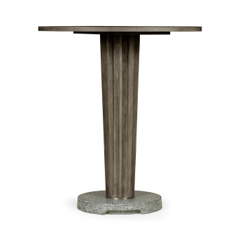 Round Grey Bar Table with a Terrazzo Base 36