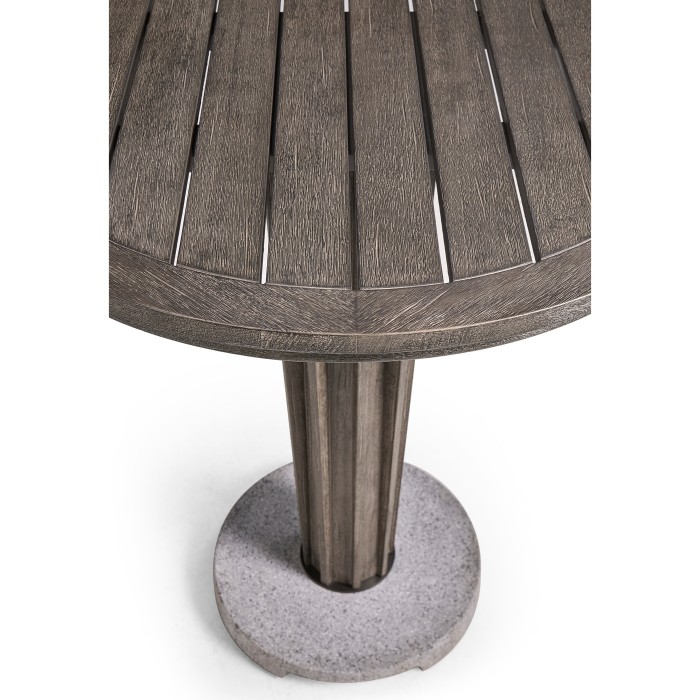 Round Grey Bar Table with a Terrazzo Base 36