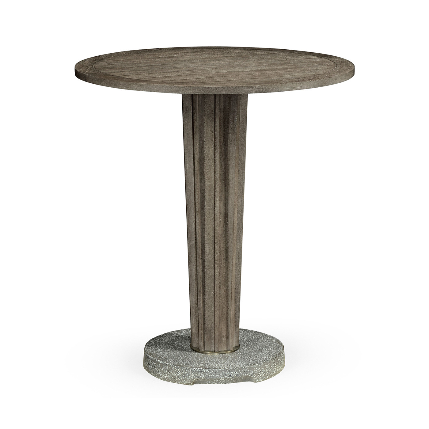 Round Grey Bar Table with a Terrazzo Base 36