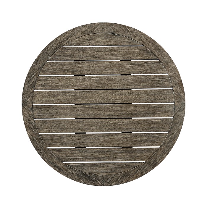 Round Grey Counter Table with a Terrazzo Base 36