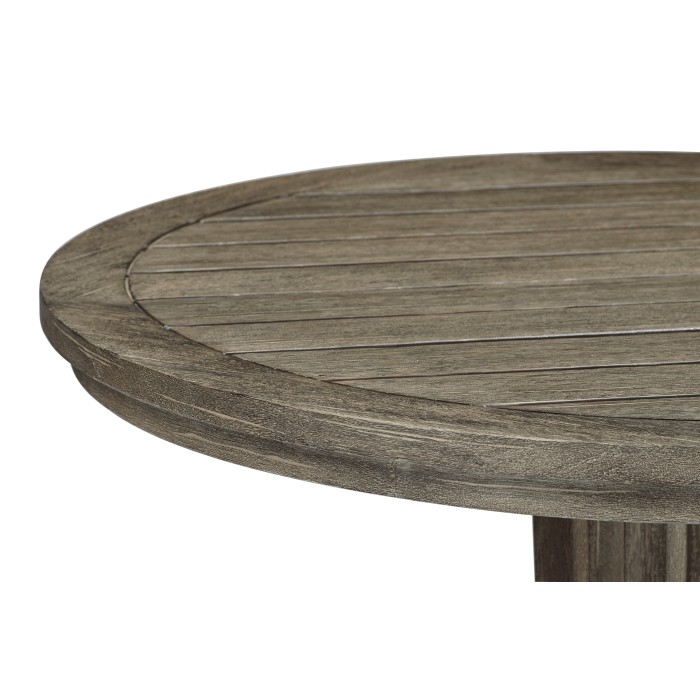 Round Grey Counter Table with a Terrazzo Base 36
