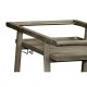Tiered Grey & Antique Brass Bar Cart with Wheels