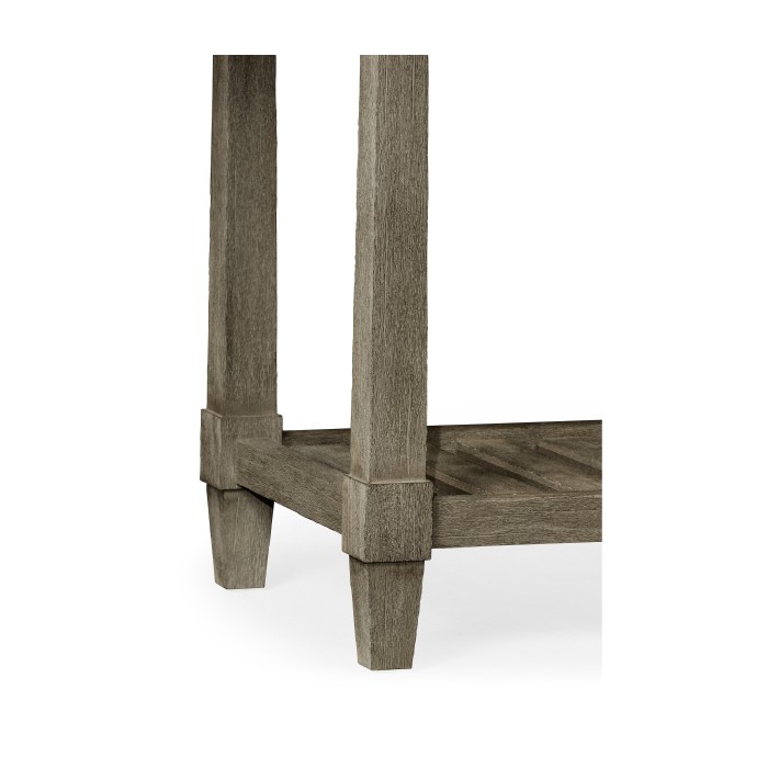 Rectangular Grey & Antique Brass Hunt Table