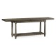 Rectangular Grey & Antique Brass Hunt Table