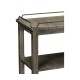 Rectangular Grey & Brass Sideboard with Removable Tray