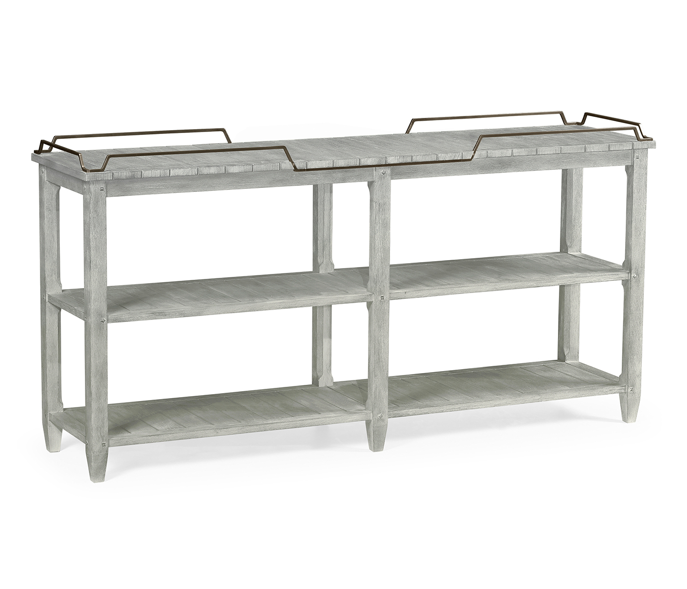 Rectangular Cloudy Grey & Brass Sideboard with Removable Tray
