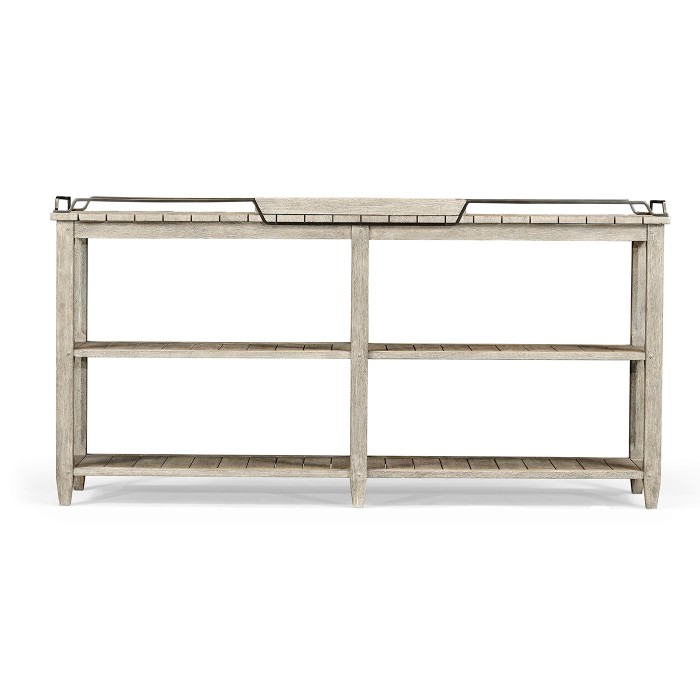 Rectangular Navajo Sand & Brass Sideboard with Removable Tray