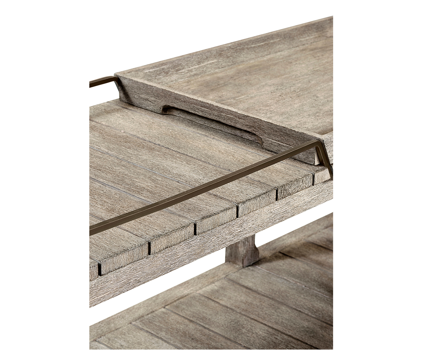 Rectangular Navajo Sand & Brass Sideboard with Removable Tray