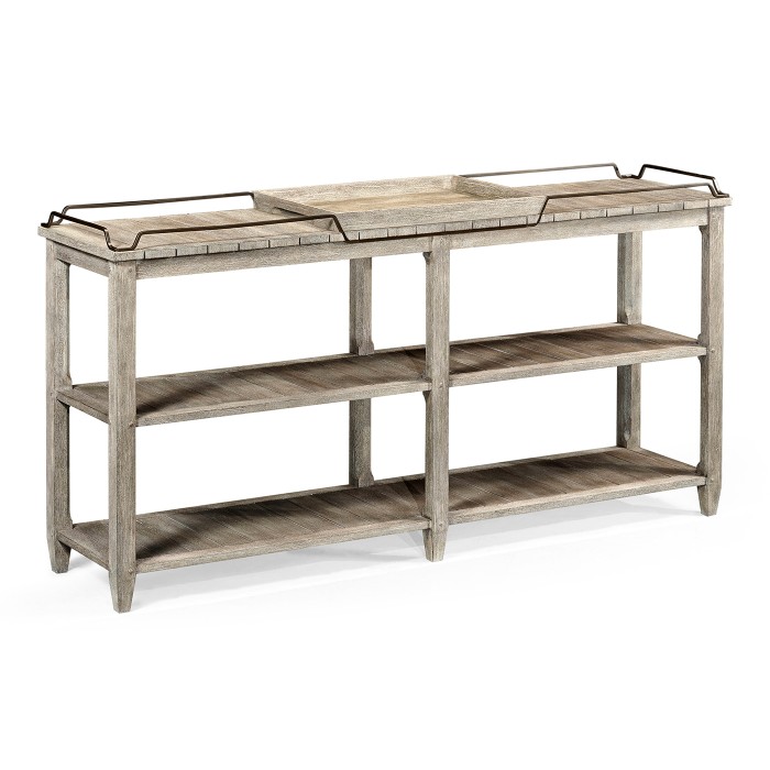 Rectangular Navajo Sand & Brass Sideboard with Removable Tray
