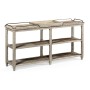 Rectangular Navajo Sand & Brass Sideboard with Removable Tray