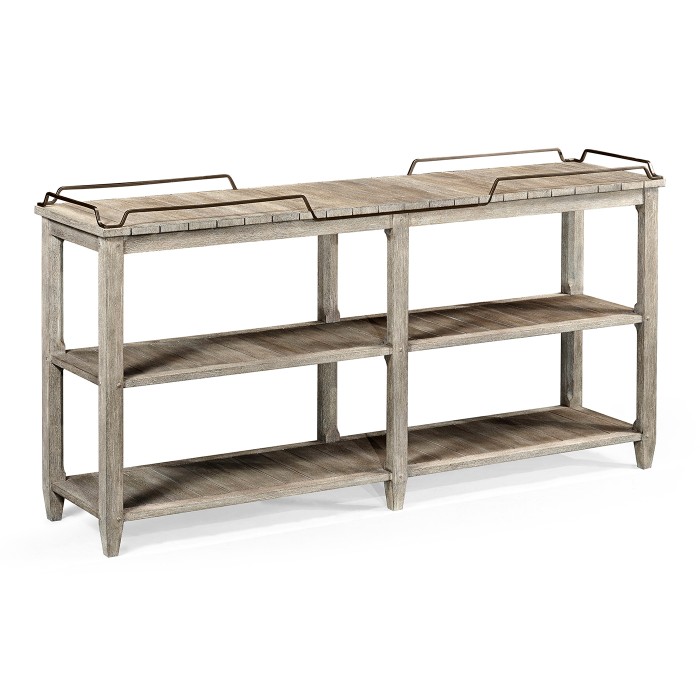 Rectangular Navajo Sand & Brass Sideboard with Removable Tray
