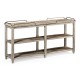 Rectangular Navajo Sand & Brass Sideboard with Removable Tray