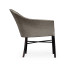 Rounded Back Mocha Steel & Dark Grey Rattan Dining Chair with Cushion