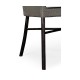 Rounded Back Mocha Steel & Dark Grey Rattan Dining Chair with Cushion