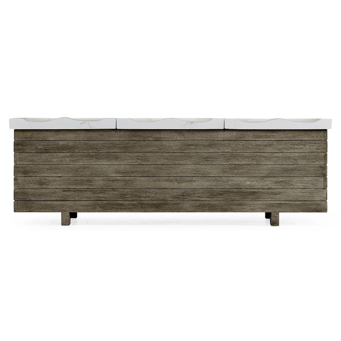 Grey & Faux Marble Storage Bench