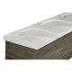 Grey & Faux Marble Storage Bench