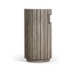 Round Grey & Antique Brass Wastebasket with Faux Marble Top