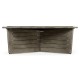 Square Grey & Concrete Coffee Table with an X-Base