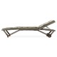 Grey Chaise Lounge on Wheels with a Retractable Drink Holder & Cushion