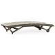 Grey Chaise Lounge on Wheels with a Retractable Drink Holder & Cushion