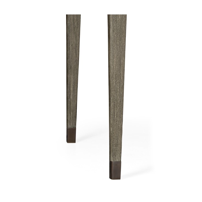 Rectangular Grey & Rattan Dining Table 80