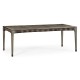 Rectangular Grey & Rattan Dining Table 80