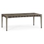 Rectangular Grey & Rattan Dining Table 80