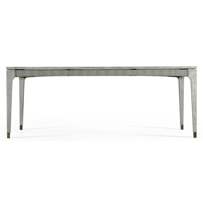 Rectangular Cloudy Grey Navajo Sand & Rattan Dining Table 80