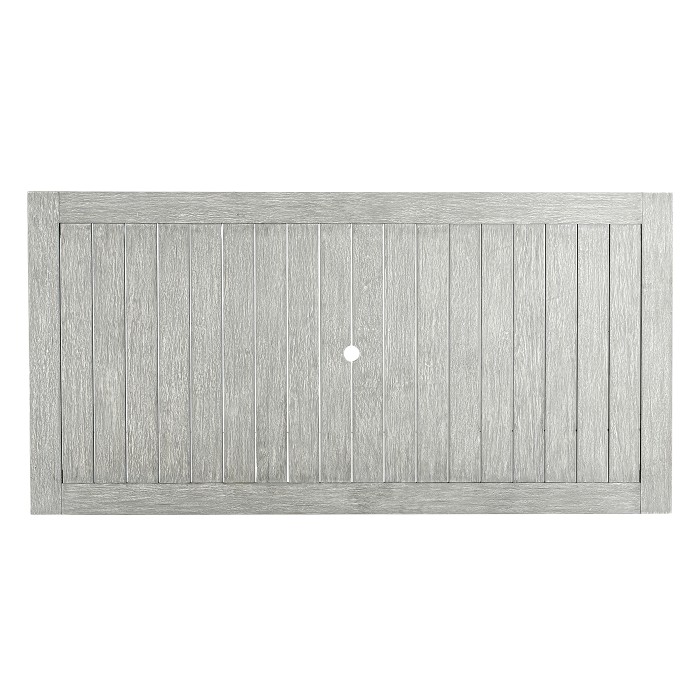 Rectangular Cloudy Grey Navajo Sand & Rattan Dining Table 80