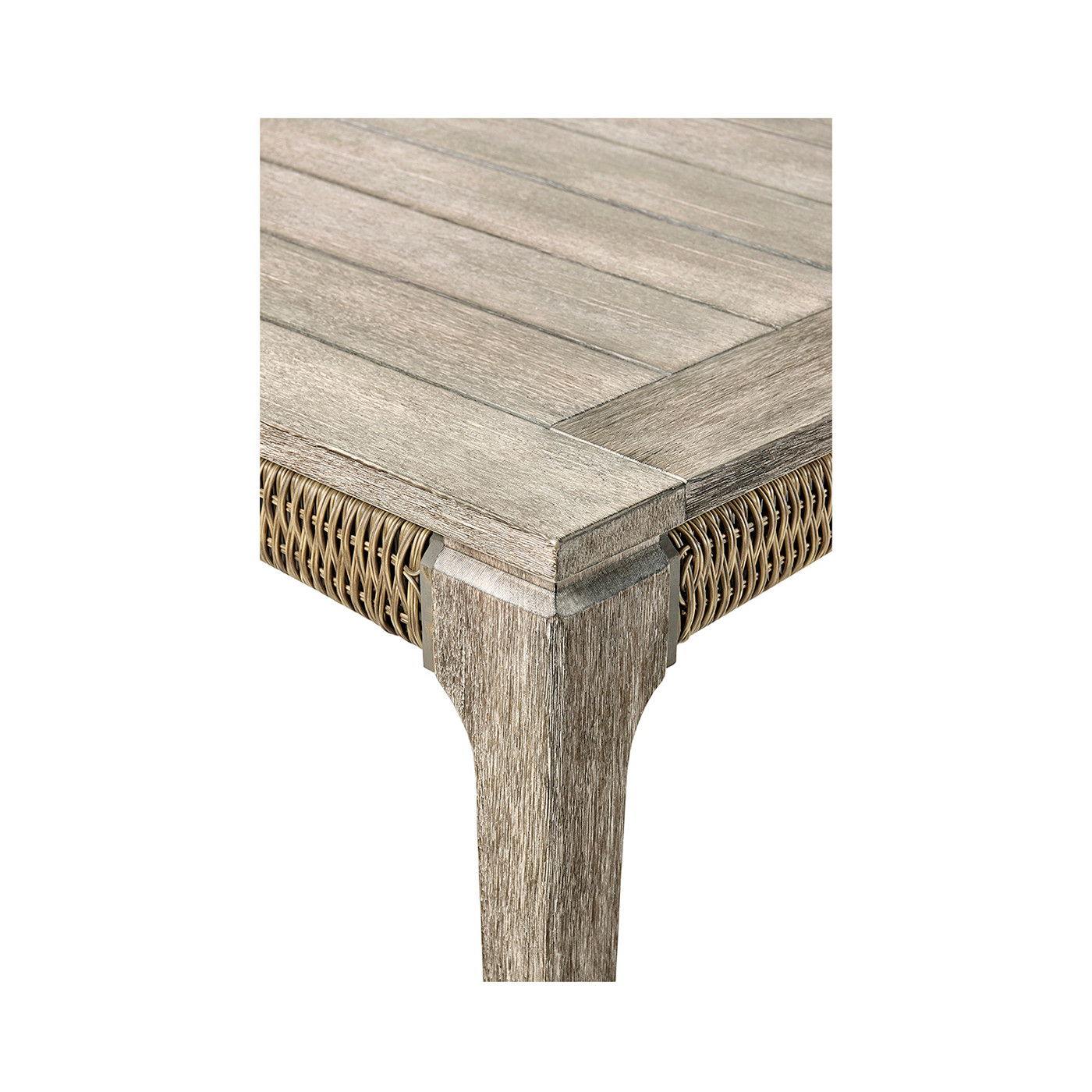 Rectangular Navajo Sand & Rattan Dining Table 80