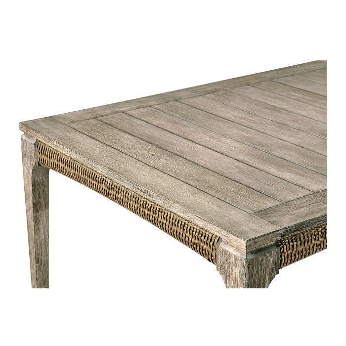 Rectangular Navajo Sand & Rattan Dining Table 80