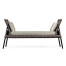 Rattan Latt Bench with Cushion & Pillows