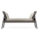 Rattan Latt Bench with Cushion & Pillows