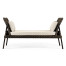 Rattan Latt Bench with Cushion & Pillows