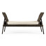 Rattan Latt Bench with Cushion & Pillows